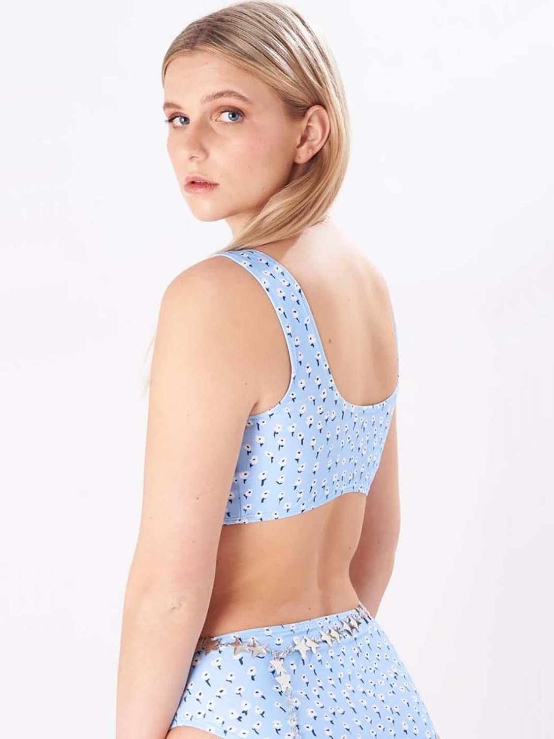 Top de bikini 24 Colours Azul - Bicos de Fío
