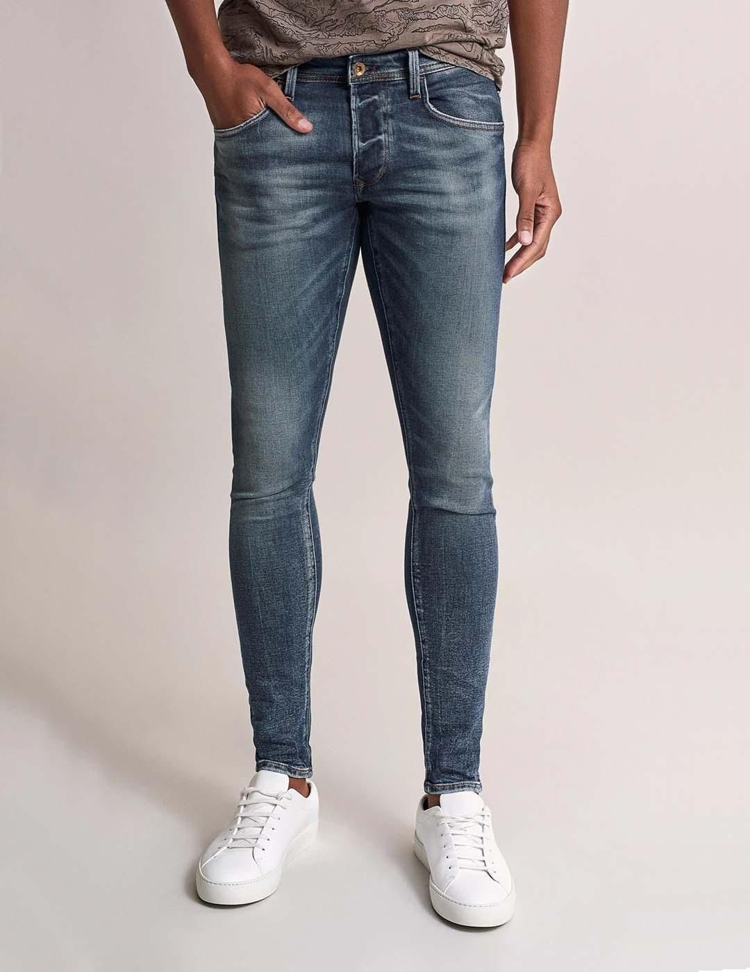 Vaqueros Salsa Jeans Skinny Clash Greencast - Bicos de Fío