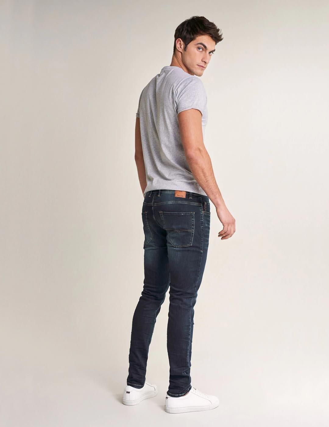 Vaqueros Salsa Jeans Skinny Clash Jogger Azul - Bicos de Fío