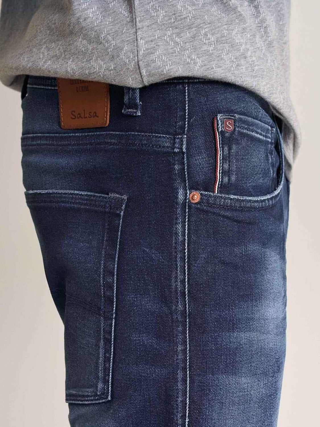 Vaqueros Salsa Jeans Skinny Clash Ready To Go Azul - Bicos de Fío