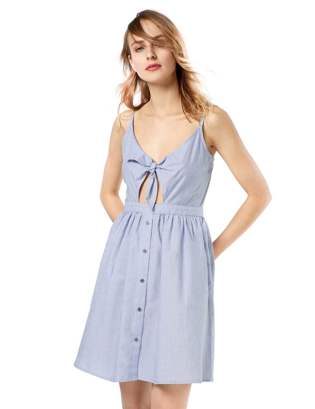 Vestido tirantes lazo DESIRES Nola Denim - Bicos de Fío