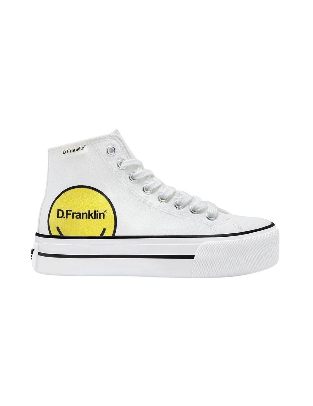 Zapatilla D.Franklin One Way UV Smiley Blanco - Bicos de Fío
