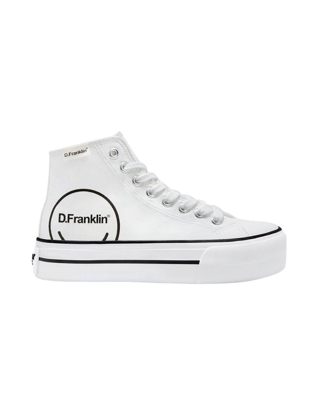 Zapatilla D.Franklin One Way UV Smiley Blanco - Bicos de Fío